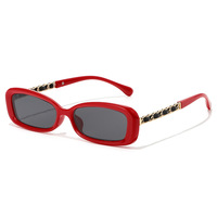 Kacamata Hitam Kotak Merah Fashion 2026 New NQ 8808B Gaya Eropa Amerika, Bingkai Persegi Panjang, Cocok untuk Semua, Unisex, Grosir, UV400