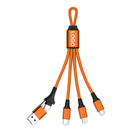 Câble de charge USB multifonction 5-en-1 portable, en nylon durable, universel, idéal pour cadeau promotionnel technologique – Vente chaude en usine