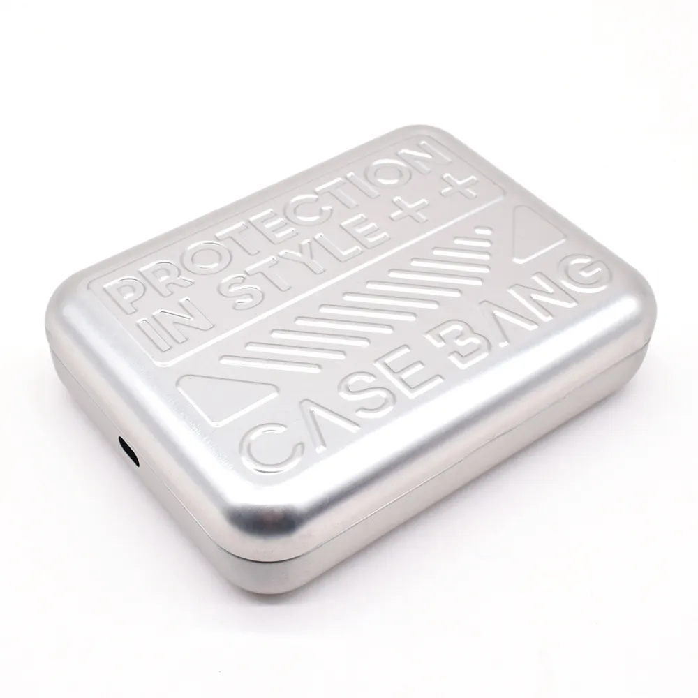 Custom Printing Metal Rectangular Empty Tins Containers Square Tin Can for Candy Beauty Liquid Products USB Custom Tin Box