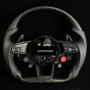 Volant sport en fibre de carbone de qualité supérieure pour <span class=keywords><strong>Audi</strong></span> A3 A4L A5 A6L S4 S5 RS3 RS5 Q2 Q3 <span class=keywords><strong>Q5</strong></span> Q6 Q7 TT Sportline Remplacement OEM - Product Image 6