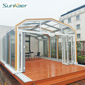 Pérgola <span class=keywords><strong>Solarium</strong></span> Retráctil de Aluminio de Diseño Moderno Sunkaer, Fácil de Montar, Prefabricada, con Apertura <span class=keywords><strong>Horizontal</strong></span> Plegable para Exteriores - Product Image 4