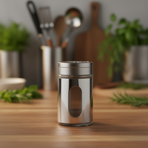 Small Spice Shaker 8.5cm 5cm With Metal Lid And <b>Window</b> For Kitchen Use - Product Image 3