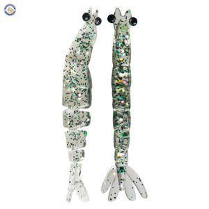 Señuelo artificial biomimético multisegmentado de camarón de 6 cm y 1,3 g para pesca de lubina, señuelos de fondo YJL194 - Product Image 1