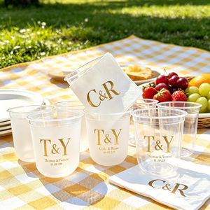 Gobelet de fête en plastique dépoli personnalisé de 16 oz (350 ml, 300 ml, 400 ml, 600 ml) avec couvercle pour nom de mariée, idéal pour enterrement de vie de jeune fille, enterrement de vie de garçon, mariage - Product Image 1