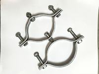 Collier de serrage réglable en acier pour poteaux ronds de 2 à 5 pouces de diamètre (50-127 mm) – Raccord pour câble électrique
