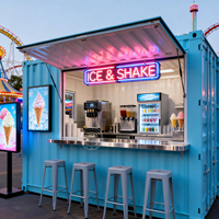 Casa Prefabbricata in Acciaio Completamente Attrezzata, Container per Caffetteria, Bar Containerizzato, Chiosco Mobile per Ristorante