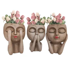 Cute Smile Planter Pot  Kawaii Face Planters with Drainage