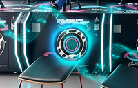 Machine d'arcade de tir au laser commercial pour 4 joueurs, simulateur de tir sur cible pour parc d'attractions