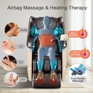 Fauteuil de massage relaxant avec chaleur, gravité zéro, trajectoire Shiatsu, inclinaison automatique, balayage corporel automatique, Bluetooth, soulagement et relaxation - Product Image 4