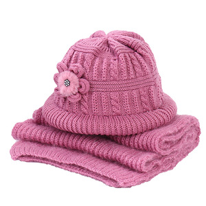 Knitted <b>Hat</b> For Women Autumn Winter <b>Warm</b> Windproof Fleece Lined 56-58Cm Acrylic Blend Plush Style - Product Image 5