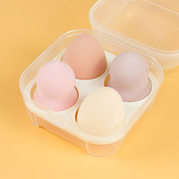 Set Spons Puff Foundation Lembut 2025, Bahan Hidrofilik Non-Lateks, Multiwarna, Dapat Dicuci, Kemasan Menarik, Untuk Makeup