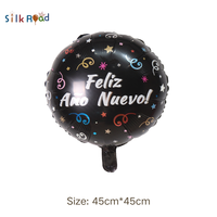 Großhandel Frohes Neues Jahr Folienballon Spanisch Feliz Ano Nuevo für Silvesterparty-Zubehör BSCI-Zertifiziert