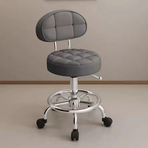 Wholesale Adjustable Hydraulic Round Roller Pedicure Stool Chair With Wheels Beauty Salon Technician Massage Table Living Room - Product Image 4