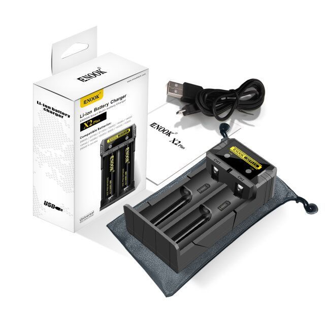 Enook DC5V~2A Rechargeable Battery Charger AA/AAA/21700/3.6V/3.7V/18650 Lithium Ion Charger