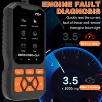Escáner de Diagnóstico OBD2 V520 WiFi para Autos 1996+, Lector de Códigos Automotrices, Datos en Tiempo Real, Escaneo de Errores en Varios Idiomas, 1 Año de Garantía