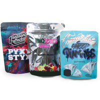 Pochette refermable en plastique recyclé avec fermeture à glissière, impression personnalisée du logo, pour barres chocolatées, bonbons, chewing-gums, lait, gelée