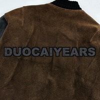 Veste personnalisée brodée DCY, vestes varsity personnalisées pour hommes, veste bomber en daim, nouvelle veste pour homme, fournisseur d'usine