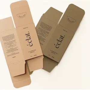 Kraft Paper Small Cardboard Essential Oil Recycle Paper Shipping Gift Folding Box