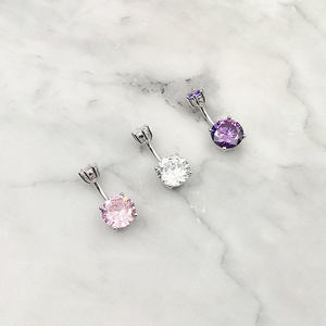 WMPR007 Round Zircon Navel Piercing 925 <strong>Sterling</strong> <strong>Silver</strong> <strong>Belly</strong> Ring for Women Body Jewelry Luxury Wedding <strong>Belly</strong> Button Ring - Product Image 2