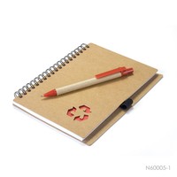 Couverture en carton Kraft écologique, 1 pièce, couverture pour carnet de notes et livre avec un ensemble de stylos à bille en papier Kraft