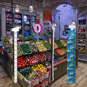 12 <b>Hook</b> Retail Hanging Display Plastic Merchandising <b>Clip</b> Strip - Product Image 6