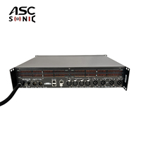 ASCSONIC DSP6KQ Amplificador Digital de 4 Canales 4x2000W Clase D para Altavoces Line Array, Estable a 2 Ohmios, 20Hz-20kHz, 2 Años de Garantía