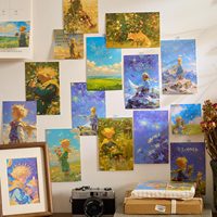 30 cartes/paquet Cartes postales en boîte estampillées à chaud Série Constellations de rêve Cartes postales commémoratives pour étudiants avec message