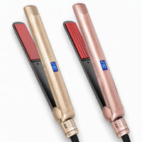 Alat Catok Rambut Keramik Titanium Grosir Pabrik, Layar LCD Digital, Anti-Scald, Pemanasan Cepat
