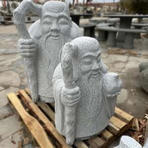 Pedra de mão esculpida em granito figura escultura estátua de Buda em pedra - Product Image 2