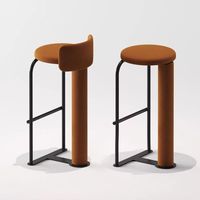 Tabouret de bar minimaliste moderne, tabouret haut rond pour café/boutique de thé au lait