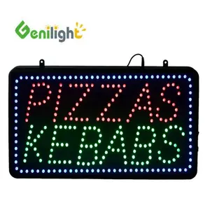 Genilight Placa de negócios LED para interior 56*33cm Display elétrico programável para rolagem de pizzas e kebabs