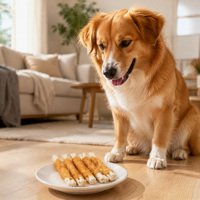 Bâtonnets de poulet au collagène en forme de papillon Joberill |   Friandises dentaires pour chiens saveur lait, longue durée, élimination du tartre, riches en protéines