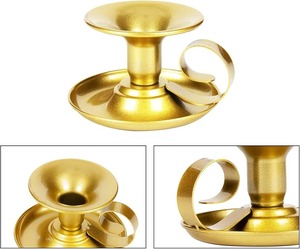 Candelabros de latón nórdico moderno para decoración del hogar, portavelas pequeños de latón dorado. - Product Image 4