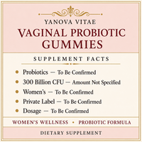 Gummies Probiotiques Vaginales 300 Milliards d'UFC - Équilibre du pH et Soutien Digestif pour Femmes, Marque Privée