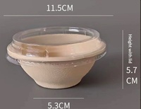 Wegwerp stevige ecologische biologisch afbreekbare dipschaal 220ml mini fruitpot van duurzaam plantmateriaal voor kamperen en serveren