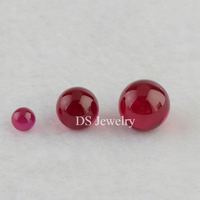 5 # boule de rubis corindon rouge synthétique prix de perles de rubis pierre précieuse