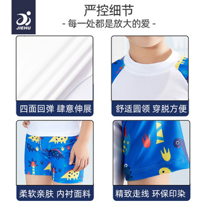 Conjunto de traje de baño de dibujos animados para niñas, traje de baño de tres piezas de secado rápido UPF 30 para natación y deportes acuáticos de 5 a 16 años - Product Image 3