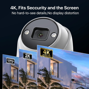 <span class=keywords><strong>Système</strong></span> de caméra de sécurité CCTV <span class=keywords><strong>professionnel</strong></span> 8 canaux, disque dur 2 To, 4 caméras tourelles IP PoE 5MP avec IA, audio et visualisation à distance via application - Product Image 3
