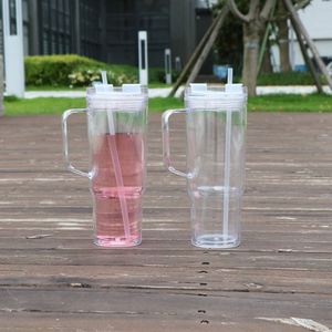 Wholesale BPA FREE Snow Globes Crafting Blanks 40oz <b>Plastic</b> Double Walled Snowglobe Tumbler with Pre-drilled Hole and Handle - Product Image 4