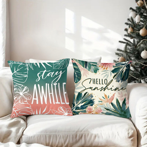 Bantal hias tropis dengan nuansa musim panas dan dekorasi liburan yang meriah di sofa yang nyaman - Product Image 3