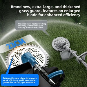 เครื่องตัดหญ้าไร้สาย 1400W 21V ขนาด 9 นิ้ว ใช้แบตเตอรี่ลิเธียมเกรดอุตสาหกรรม สำหรับงาน DIY พร้อมหัวตัดแบบกระบอก - Product Image 3