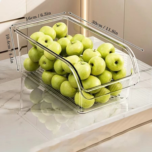 Wholesale Refrigerator Organizer Bins Fridge Organizers and <b>Storage</b> Containers for Fruit <b>Vegetable</b> Food Drinks - Product Image 2
