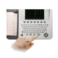 Électrocardiographe ECG EDAN SE-1200Express avec écran LCD 8 pouces et 12 dérivations pour usage vétérinaire