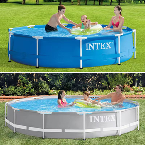 <span class=keywords><strong>INTEX</strong></span> 28200 305*76cm rond bleu famille amusant été <span class=keywords><strong>piscine</strong></span> d'eau enfants adultes hors sol acier métal cadre <span class=keywords><strong>piscine</strong></span> - Product Image 4