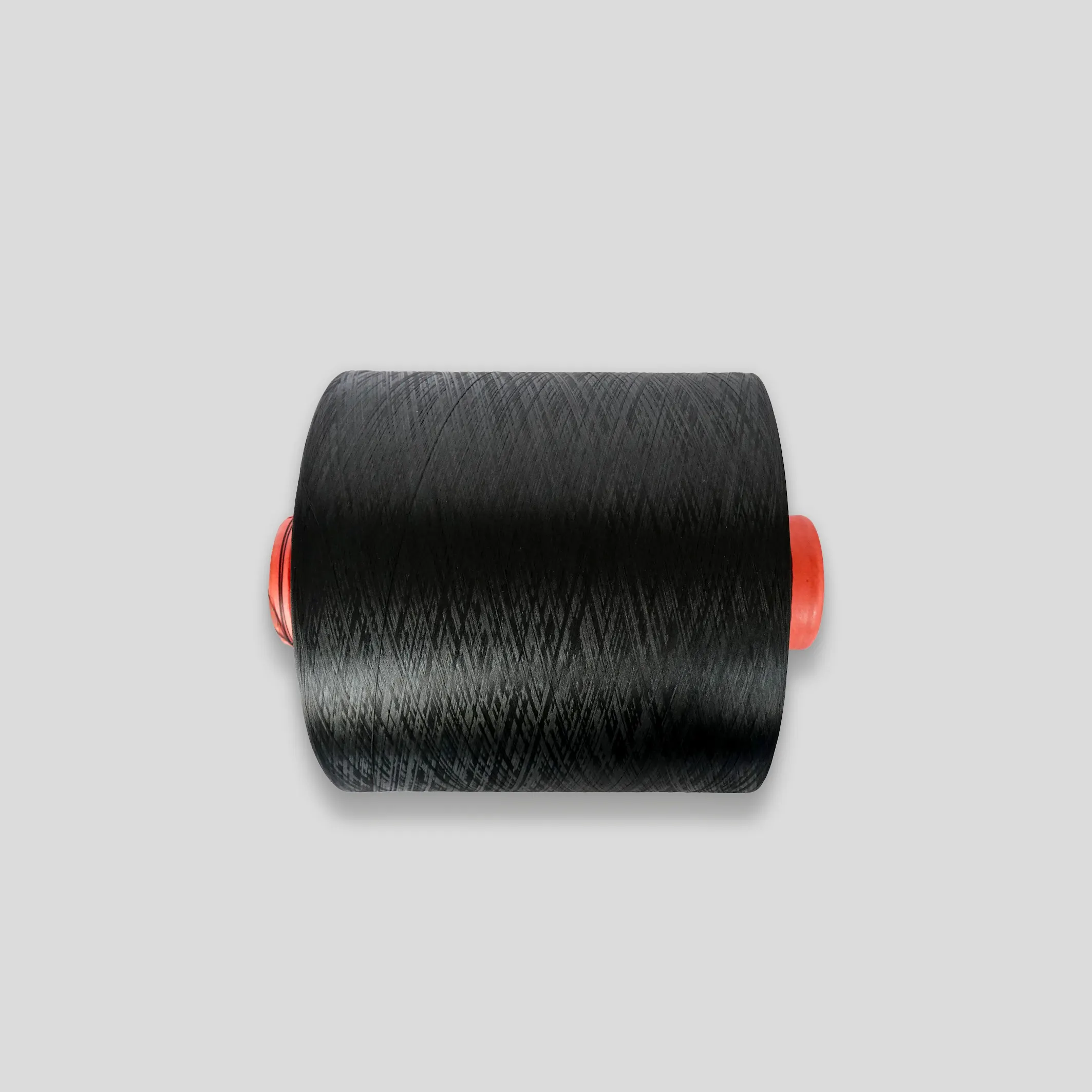 75D/36F 폴리에스터 원사 크림프가 좋은 생 블랙 원형 편직 및 재활용 소재 직조용 염색 패턴 필라멘트