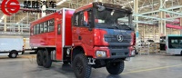 Autobus lourd Shacman 6x6, 28 places, climatisation au toit, chauffage diesel, navette pour le transport de personnel