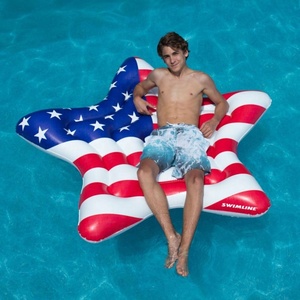 <span class=keywords><strong>Matelas</strong></span> gonflable pour <span class=keywords><strong>piscine</strong></span> en forme d'étoile, drapeau américain - Product Image 2