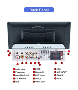 Autoradio 10,1 pouces 1Din Lecteur multimédia MP5 Lecteur audio FM Carplay filaire Android Auto Écran tactile réglable Autoradio simple DIN - Product Image 5