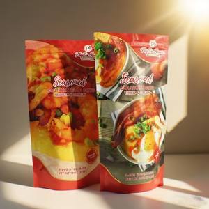 Custom Printing <b>Resealable</b> <b>Plastic</b> Stand up Ziplock Pouch Food Packaging <b>Bags</b> Frozen Food Seafood Packaging - Product Image 1