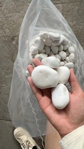1 ° ciottolo bianco neve lucido, pietra bianca naturale da giardino, ciottoli, rocce di <span class=keywords><strong>ghiaia</strong></span> con prezzo inferiore - Product Image 4